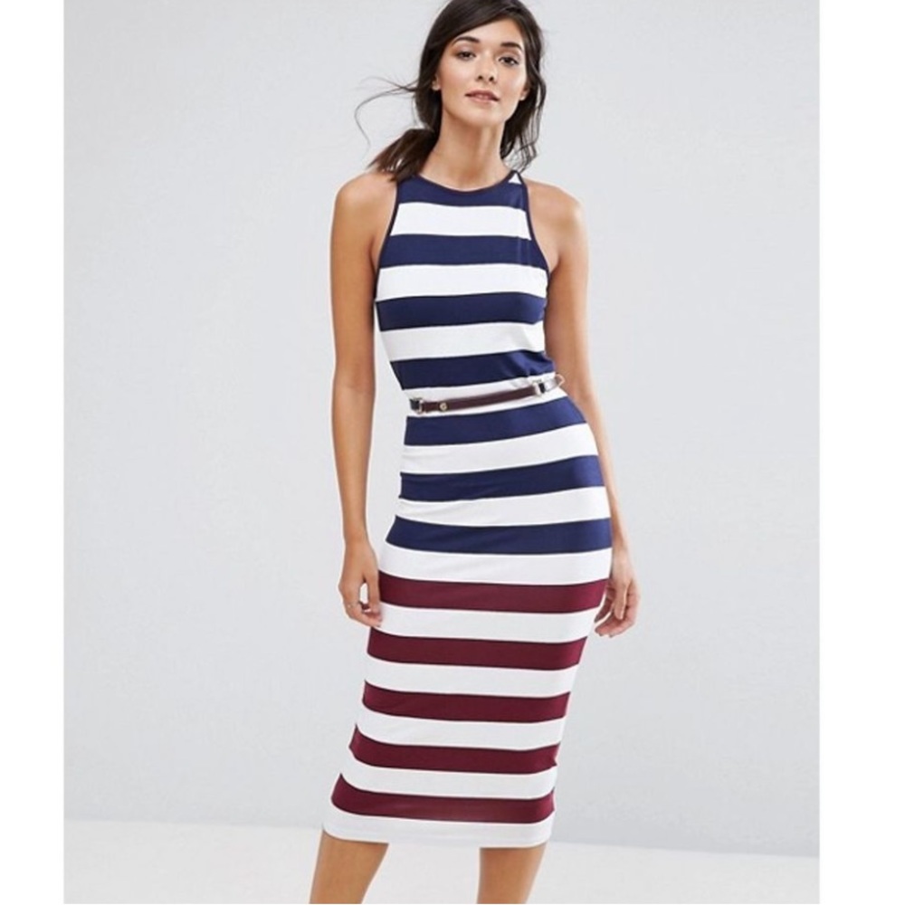 TED BAKER STRIPED YUNI BODYCON DRESS SZ US 8/10 OR TED SZ **PRICE FIRM** - Picture 3 of 3